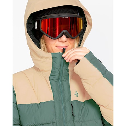 Bunda na snowboard Volcom Wms Puffleup Jacket lichen green 2025 - 9