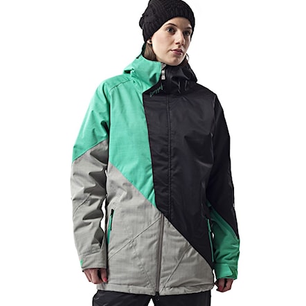 Snowboard Jacket Nugget Kaleido Ins black/grey/green 2014 - 1