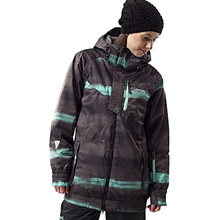 Snowboard Jacket Nugget Medley Ins water stripe black 2014 - 1