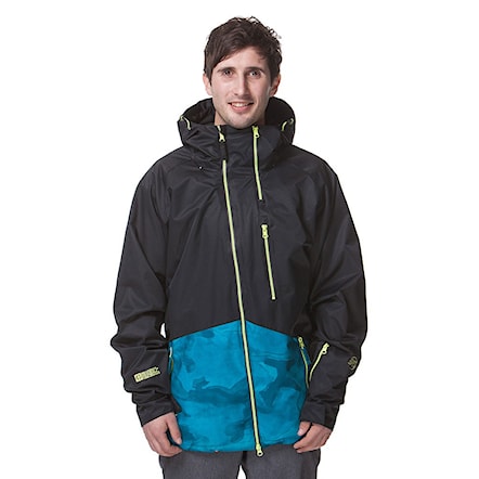 Snowboard Jacket Nugget Oblivion 2 In 1 black/blue camo 2015 - 1