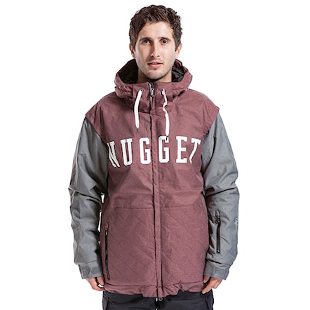 Kurtka snowboardowa Nugget Shepard Ins burgundy/grey 2015 - 1