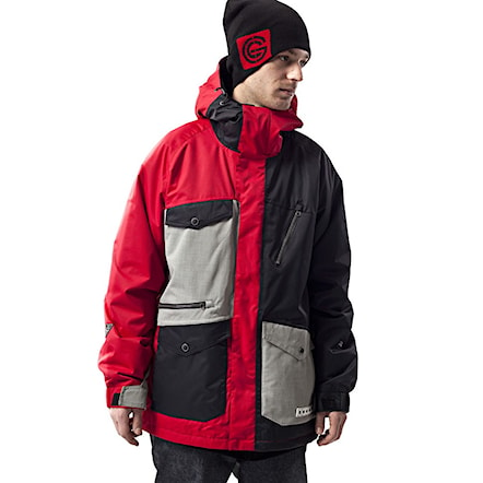 Snowboard Jacket Nugget Stalker Ins black/red/grey 2014 - 1