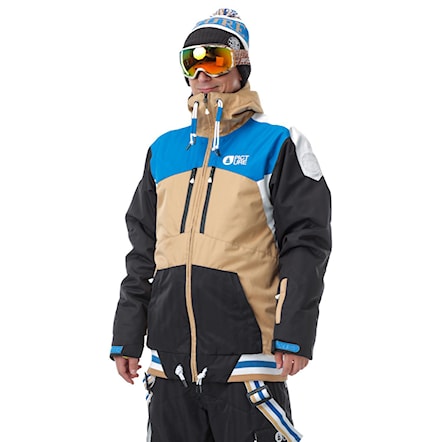 Snowboard Jacket Picture Panel beige/black/picture blue 2017 - 1