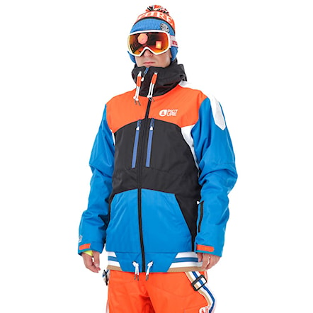 Snowboard Jacket Picture Panel black/picture blue/orange 2017 - 1