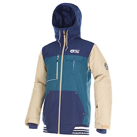 Snowboard Jacket Picture Panel petrol blue 2018 - 1