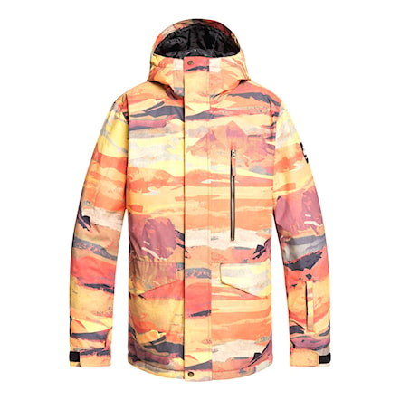 Snowboard Jacket Quiksilver Mission Printed barn red matte painting 2020 - 1
