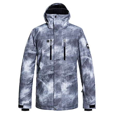 Snowboard Jacket Quiksilver Mission Printed grey/simple texture 2019 - 1