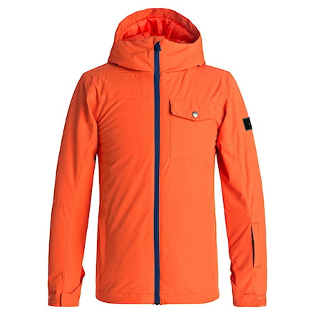 Snowboard Jacket Quiksilver Mission Solid Youth mandarin red 2018 - 1
