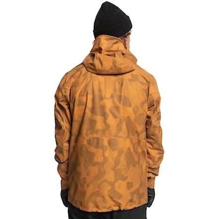 Snowboard Jacket Quiksilver S Carlson Stretch Quest buckthorn brown fade out camo 2023 - 2