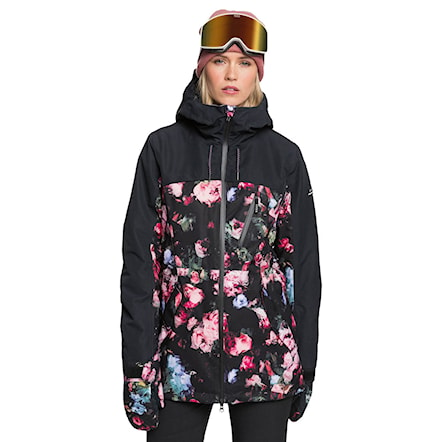 Snowboard Jacket Roxy Stated Parka true black blooming party 2021 - 1