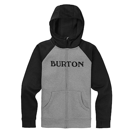 Technická mikina Burton Boys Oak Full Zip Hoodie grey heather 2020 - 1