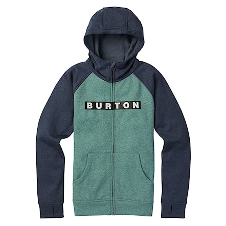 Bluza techniczna Burton Boys Oak FZ trellis heather/mood indigo h. 2019 - 1