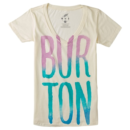 Koszulka Burton Large Type V-Neck vanilla heather 2015 - 1