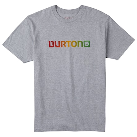 T-shirt Burton Logo Horizontal grey heather 2015 - 1