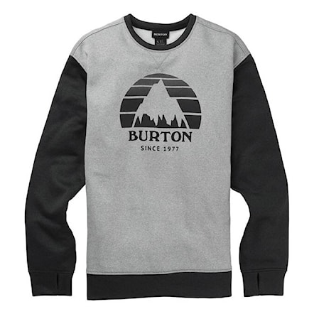 Bluza techniczna Burton Oak Crew grey heather/true black heather 2020 - 1