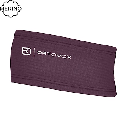 Headband ORTOVOX Fleece Grid Headband dark wild berry 2026 - 1