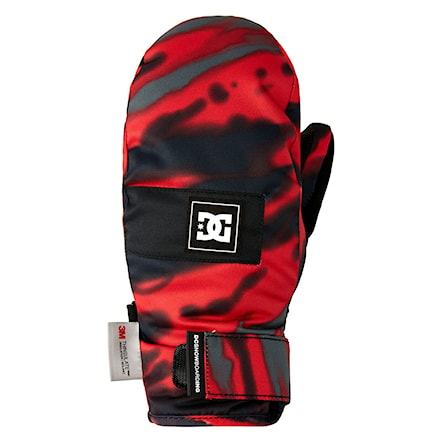 Rukavice na snowboard DC Franchise Youth Mitt angled tie dye racing red 2023 - 1