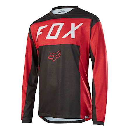 Bike koszulka Fox Indicator Ls Moth red/black 2017 - 1