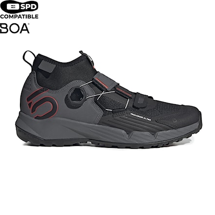 Bike Shoes Five Ten 5.10 Trailcross Pro Clip-In grey five/core black/red - 1