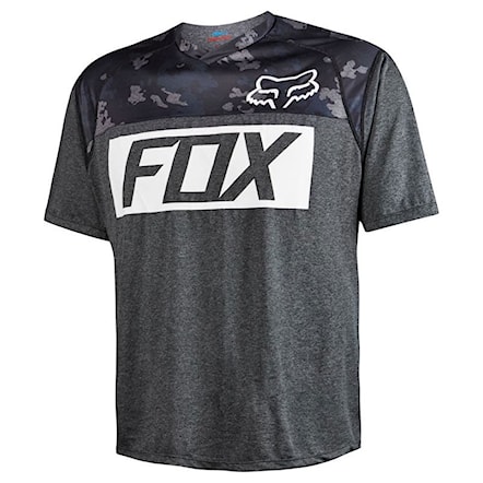 Bike koszulka Fox Indicator Ss Prints Jersey heather black 2016 - 1