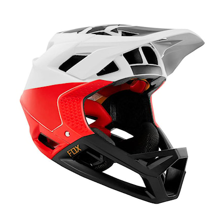 Bike Helmet Fox Proframe Pistol white/black/red 2019 - 1