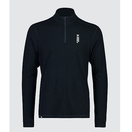 T-shirt Mons Royale Cascade Merino Flex 200 1/4 Zip black 2023 - 3