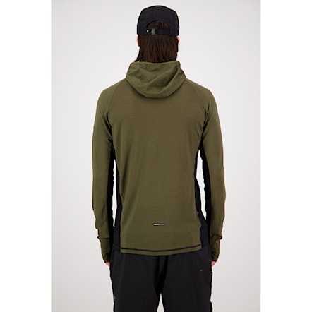 Tričko Mons Royale Temple Merino Air-Con Hood dark olive/black 2024 - 3