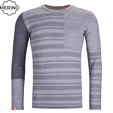 Koszulka ORTOVOX 185 Rock'n'wool Long Sleeve grey blend 2024 - 1