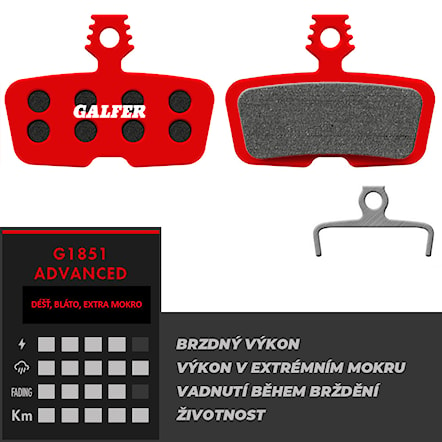 Brzdové doštičky Galfer Advanced FD455 G1851 Avid Core R, Sram Code-Guide RE - 1