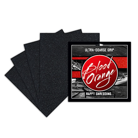 Longboard Grip Tape Blood Orange Ultra-Coarse 4 Pack black - 1