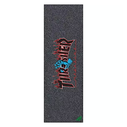 Skateboard Grip Tape MOB Thrasher X SC Screaming Flame Logo Grip black 2023 - 1