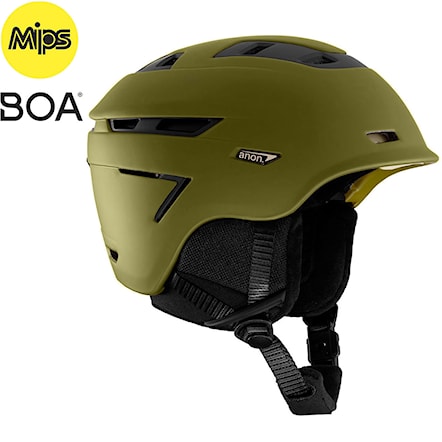 Snowboard Helmet Anon Echo Mips olive 2020 - 1