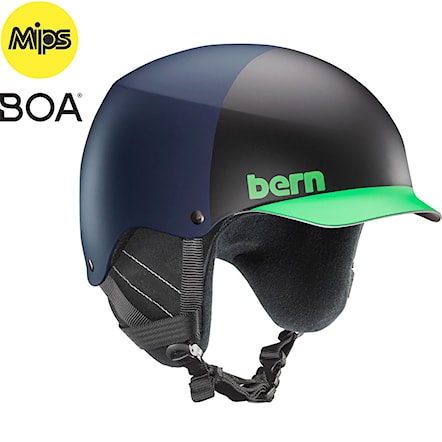 Snowboard Helmet Bern Baker Mips matte blue hatstyle 2020 - 1