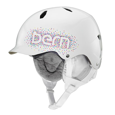 Snowboard Helmet Bern Bandita Jr gloss white confetti 2018 - 1