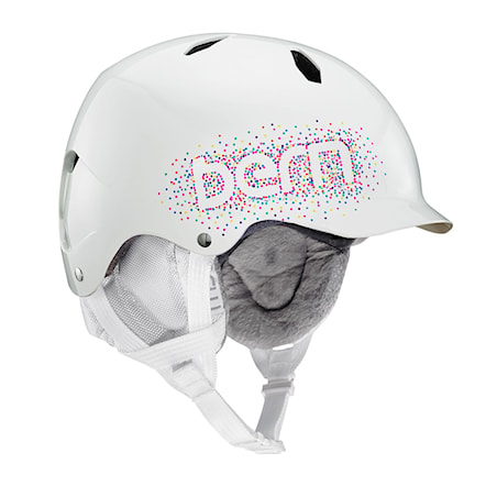 Prilba na snowboard Bern Bandito gloss white confetti logo 2020 - 1