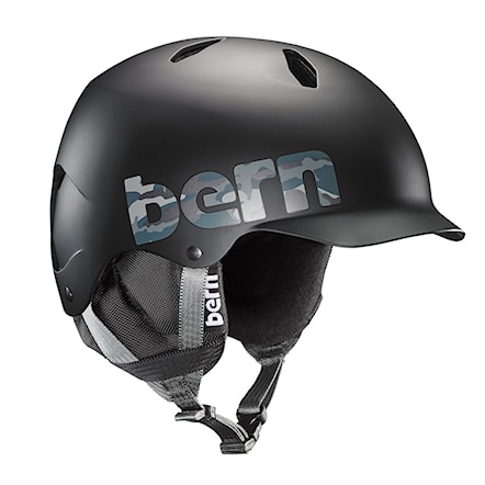 Helma na snowboard Bern Bandito matte black camo logo 2020 - 1
