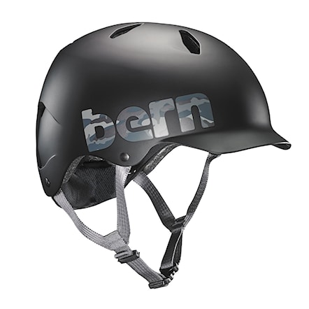 Skateboard Helmet Bern Bandito matte black camo logo 2017 - 1