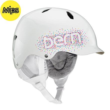 Kask snowboardowy Bern Bandito Mips gloss white confetti logo 2019 - 1