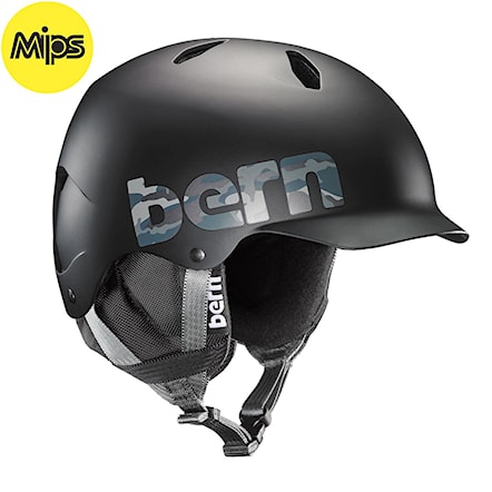 Snowboard Helmet Bern Bandito Mips matte black camo logo 2019 - 1