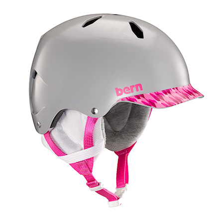Snowboard Helmet Bern Bandito satin grey/pink brimstyle 2021 - 1
