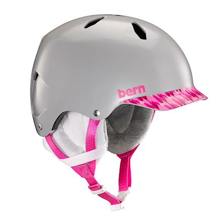 Snowboard Helmet Bern Bandito satin grey/pink brimstyle 2019 - 1