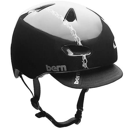 Skateboard Helmet Bern Brentwood gloss black chain 2011 - 1