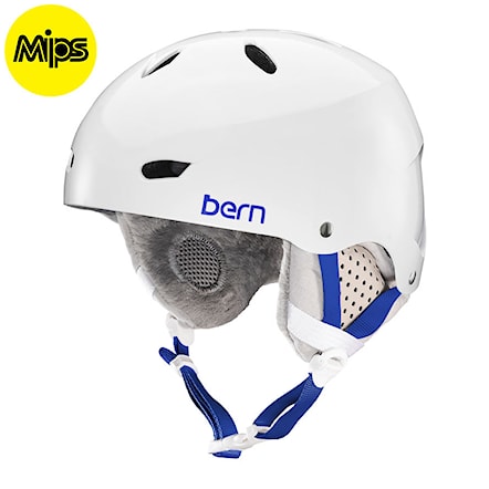 Snowboard Helmet Bern Brighton Mips gloss white 2018 - 1