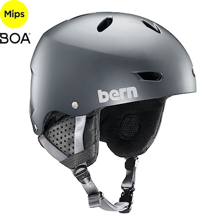 Snowboard Helmet Bern Brighton Mips satin metallic storm 2020 - 1