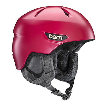 Snowboard Helmet Bern Bristow satin cranberry red 2017 - 1