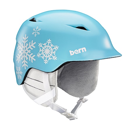 Kask snowboardowy Bern Camino satin light blue snowflake 2020 - 1