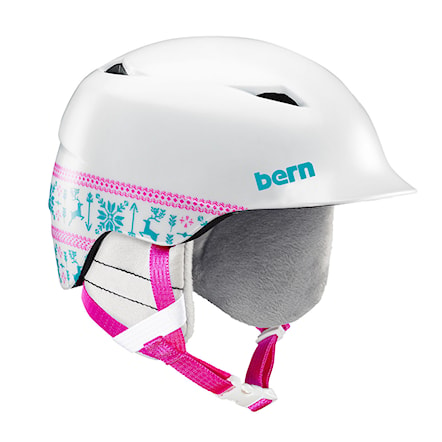 Prilba na snowboard Bern Camino satin white fair isle 2020 - 1