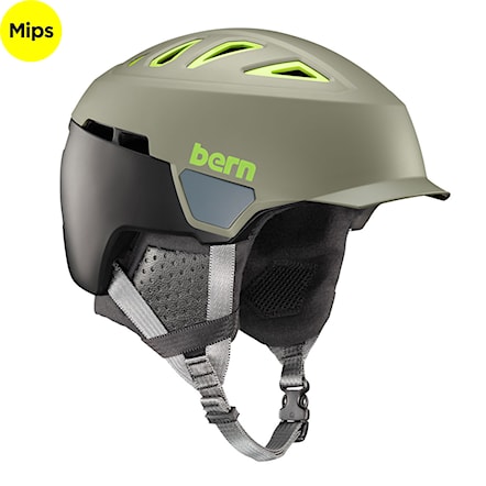Snowboard Helmet Bern Heist Brim Mips matte desert lime 2021 - 1