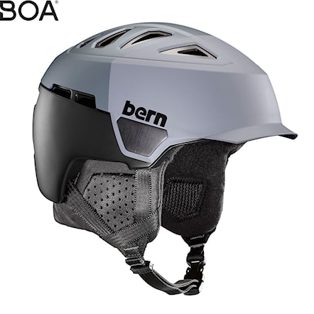Snowboard Helmet Bern Heist Brim satin grey hatstyle 2019 - 1