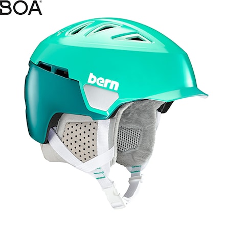 Snowboard Helmet Bern Heist Brim satin teal green 2019 - 1
